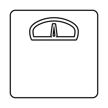 Ağırlık ölçek siyah renk simgesi .