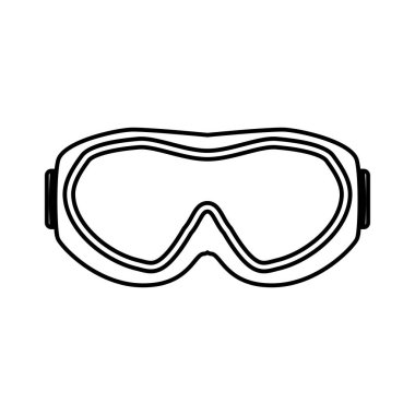 Siyah renk simgesi Kayak gözlüğü .