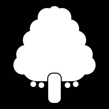 Meyve ağacı beyaz renk simgesi .