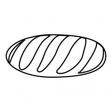 Uzun somun siyah renk simgesi .