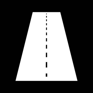 Yol beyaz renk simgesi .