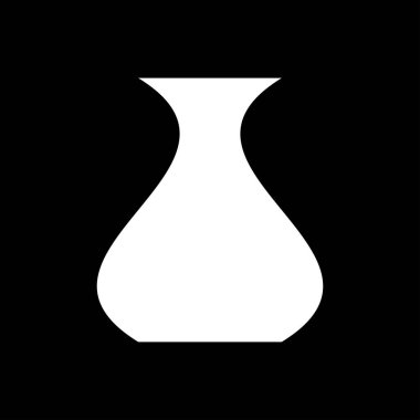 Vazo beyaz renk simgesi .