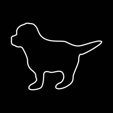 Köpek yavrusu beyaz renk simgesi .