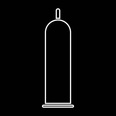 Lateks prezervatif beyaz renk simgesi .