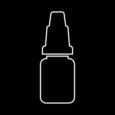 Beyaz renkli simge göz damlası .