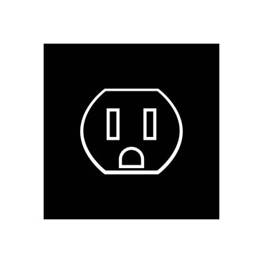 Soket siyah renk simgesi .