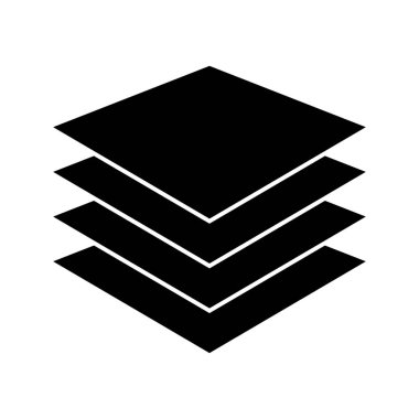 İşareti liste veya kağıtları siyah renkli simge yığını .