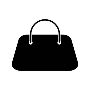 Kadın çantası siyah renk simgesi .
