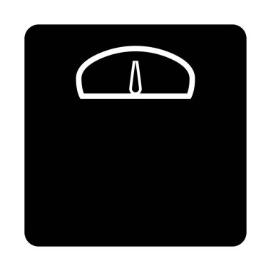 Ağırlık ölçek siyah renk simgesi .