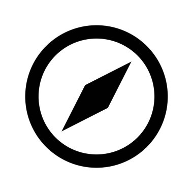 Pusula siyah renk simgesi .