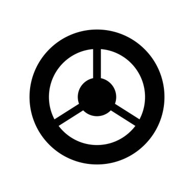 Direksiyon siyah renk simgesi .