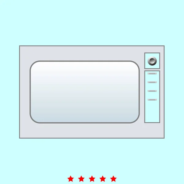 Conjunto de horno de microondas es icono de color  . — Vector de stock