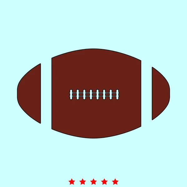 American Football Ball Set ist ein Farb-Symbol . — Stockvektor