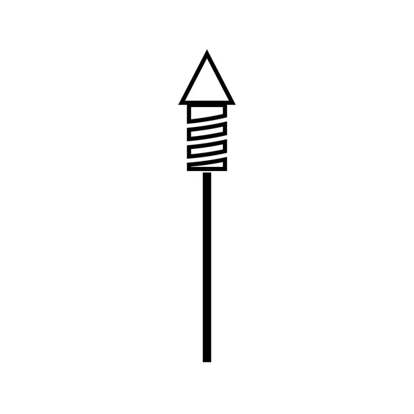 Raketen für Feuerwerk schwarze Farbe Symbol . — Stockvektor