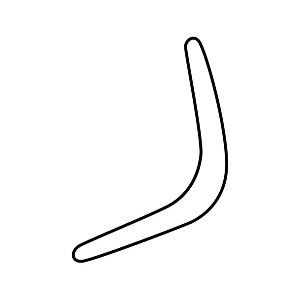 Boomerang icono de color negro  . — Vector de stock