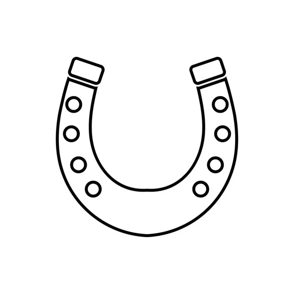 Horseshoe icône de couleur noire  . — Image vectorielle