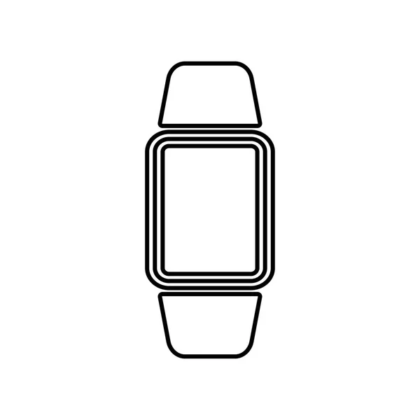 デジタル手時計ブラック カラーのアイコン . — ストックベクタ