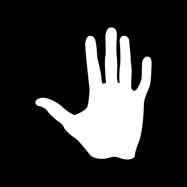 Lidská ruka bílé barvy ikony . — Stockový vektor