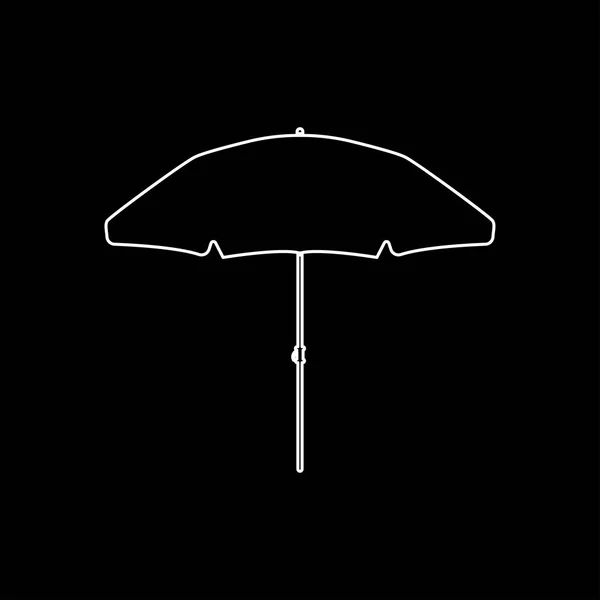 Beach umbrella white color icon . — Stock Vector