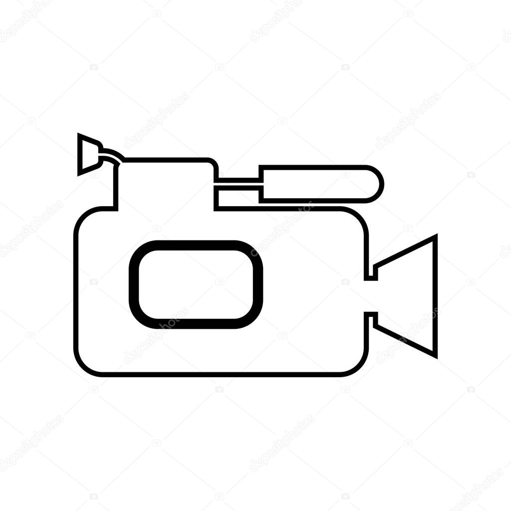 Videocamera black color icon .