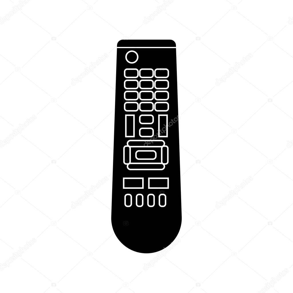 Remote control panel black color icon .