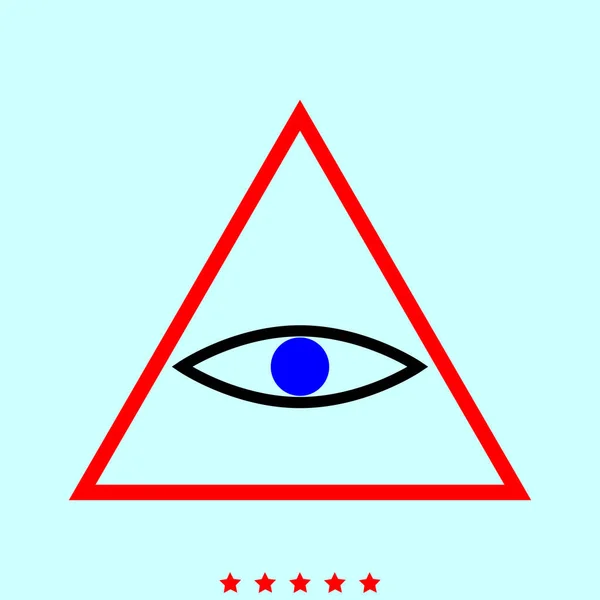 Todos viendo el símbolo del ojo es el icono  . — Vector de stock