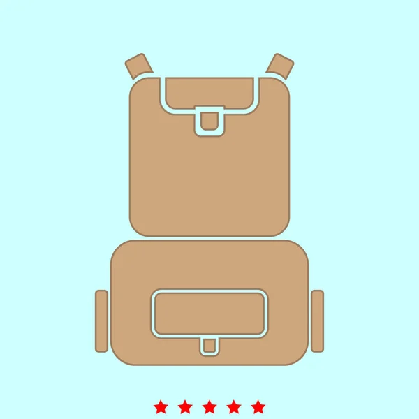 Backpack it is icon . — Stock Vector