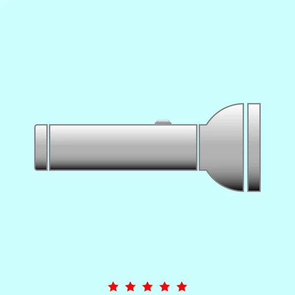 懐中電灯のアイコンが表示されます。 . — ストックベクタ
