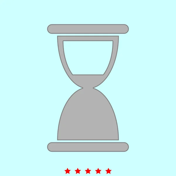 Reloj de arena es el icono  . — Vector de stock