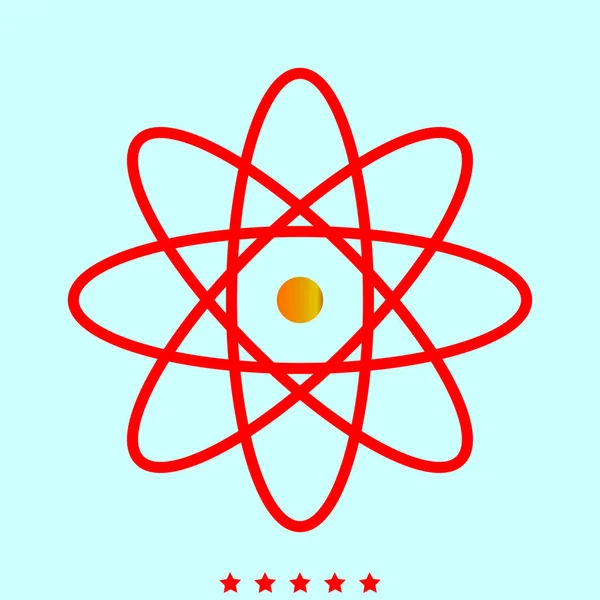 Atom είναι εικονίδιο . — Διανυσματικό Αρχείο