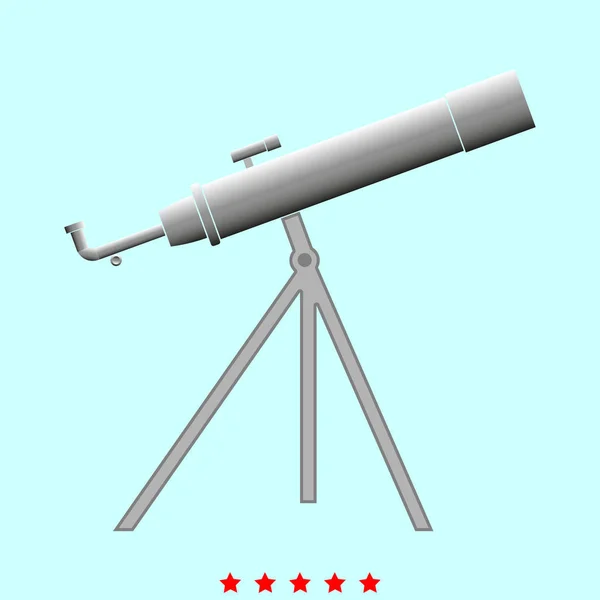 Telescópio é ícone  . — Vetor de Stock