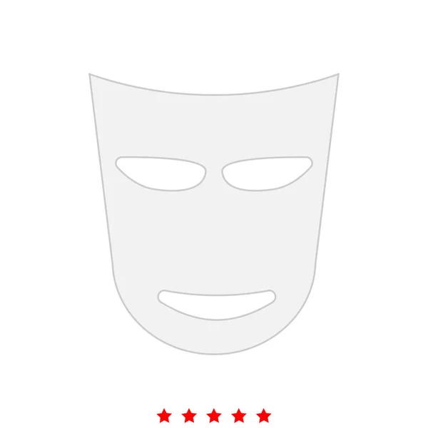 Máscara de teatro é ícone  . — Vetor de Stock