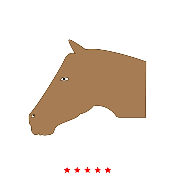 Cabeça de cavalo é ícone  . — Vetor de Stock