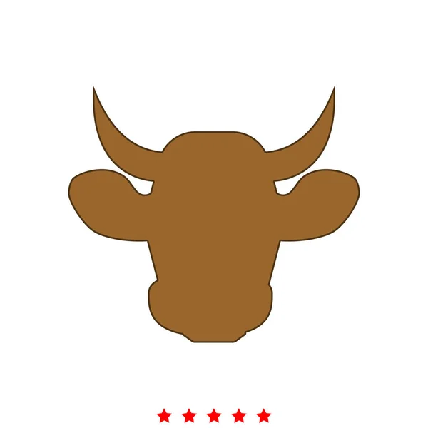 Корова голова це ікона  . — стоковий вектор