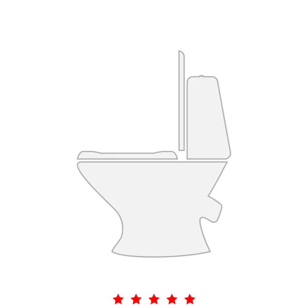 -A ' ikon WC-csészében . — Stock Vector