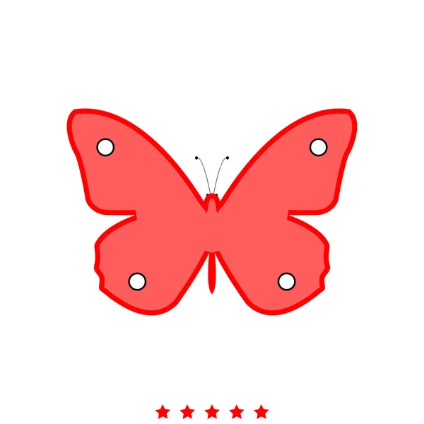 Mariposa es el icono  . — Archivo Imágenes Vectoriales