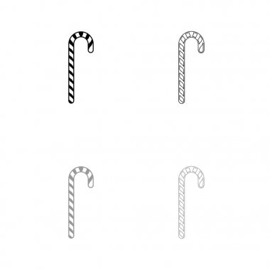 ?Andy kamışı siyah ve gri Icon set .