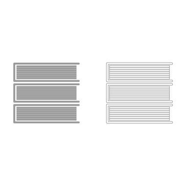 Yatay yığın kitapların simgesidir .