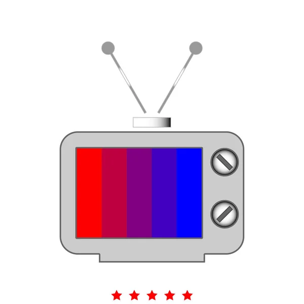 Altes Fernsehen ist Ikone . — Stockvektor