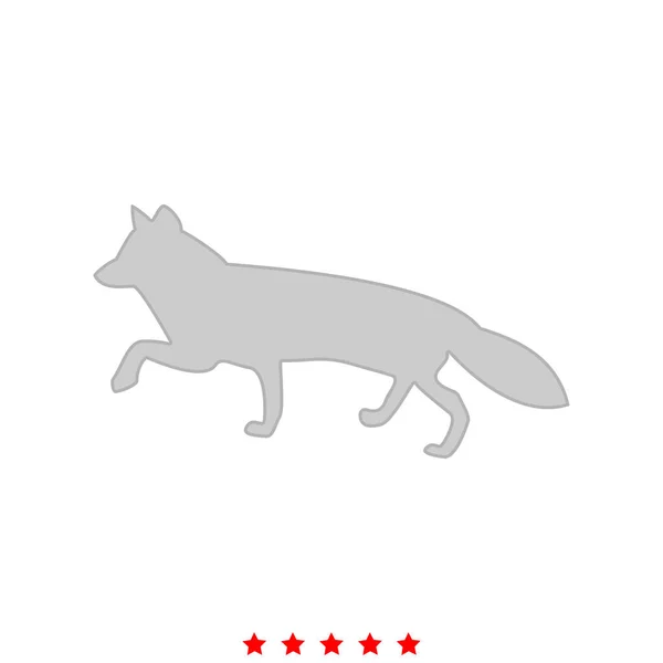 Fox silhouetten is het pictogram . — Stockvector