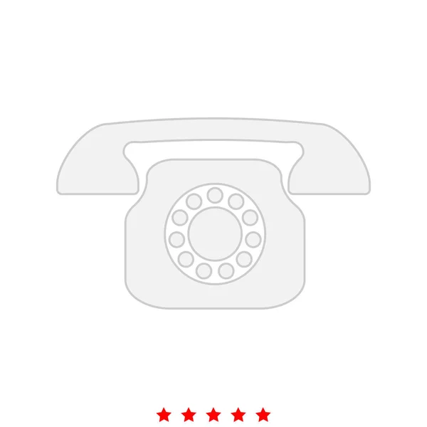 Retro telefon det är ikonen . — Stock vektor