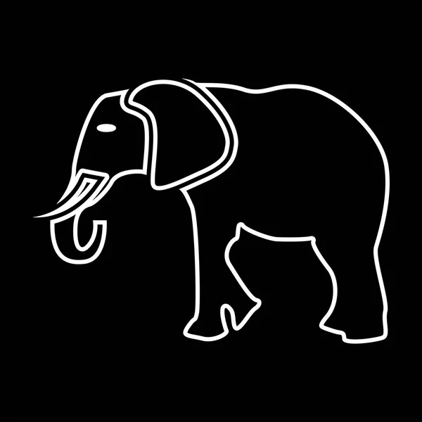 Elefant ist Ikone . — Stockvektor