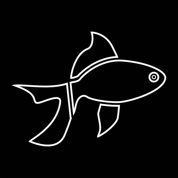 魚のアイコンが表示されます。 . — ストックベクタ
