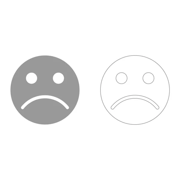 Sad emoticon it is icon . — Stock Vector