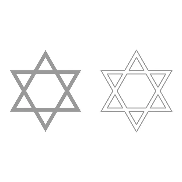 Εβραϊκό αστέρι του Δαβίδ είναι εικονίδιο . — Διανυσματικό Αρχείο