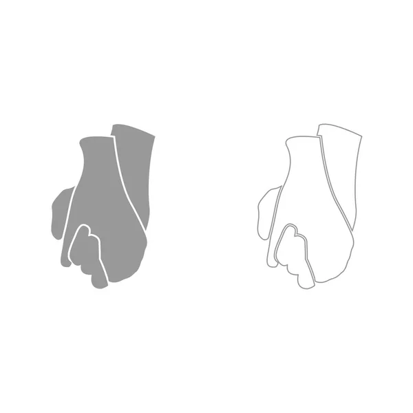 Main tenant une autre main, icône signe d'amour  . — Image vectorielle