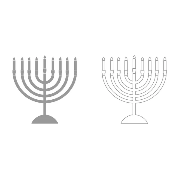 Το menorah Hanukkah είναι εικονίδιο για την . — Διανυσματικό Αρχείο