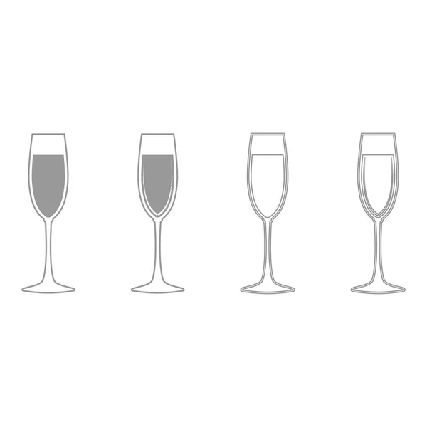 Verre de champagne c'est icône  . — Image vectorielle