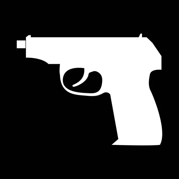 Pistola de mano es el icono  . — Vector de stock