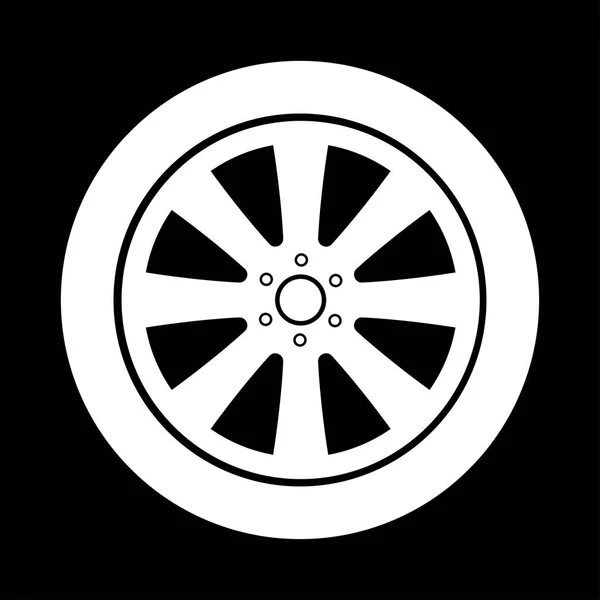 Roue de voiture c'est icône  . — Image vectorielle